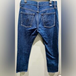 Mother Dark Wash Denim Straight Leg mid Rise Jeans size 32x28 NWOT